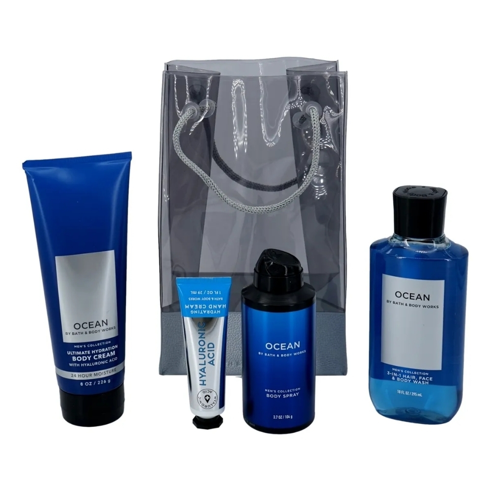 Bath & Body Works Ocean 5 Pc Gift Bag Set
